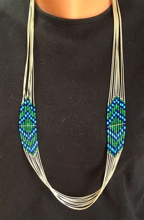 Native American Navajo Long Vintage Multi Strand Liquid Silver Necklace