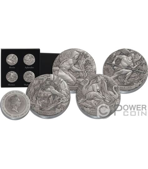 Gods Of Olympus Set X Oz Monnaies Argent Cook Islands