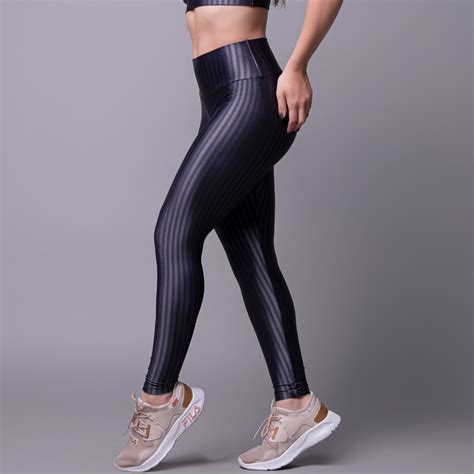 Cal A Legging Fitness New Zig Poliamida Cinza Vekyo Moda Feminina