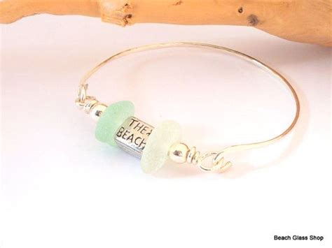 Sea Glass Beach Bangle Bracelet Lake Erie Free Shipping Etsy Beachglass Jewelry Sea Glass