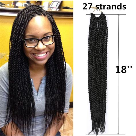 18 Kanekalon Small Senegalese Twist Crochet Braid Long Synthetic Hair