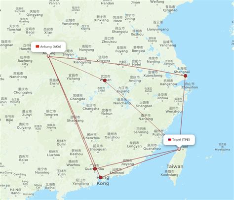 Flights From Taipei To Ankang TPE To AKA Flight Routes