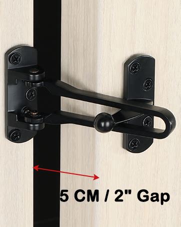 Sayayo Slide Bolt Door Lock Stainless Steel Gate Latch Black Thickened