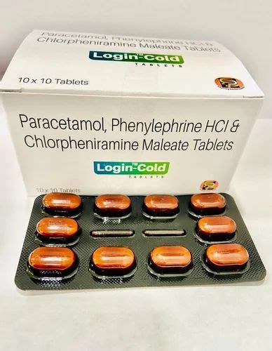 Login Cold Tablet Paracetamol Phenylephrine Hcl Chlorpheniramine