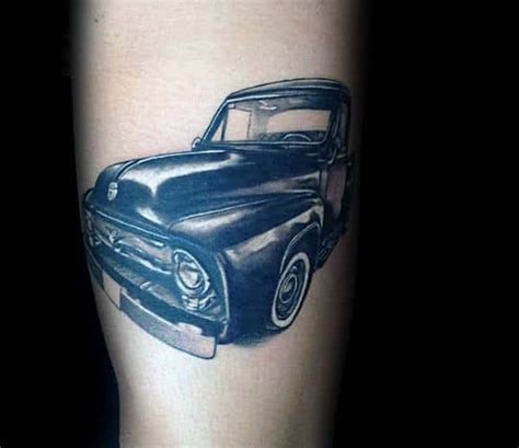 60 Vintage Truck Tattoos For Men 2023 Inspiration Guide