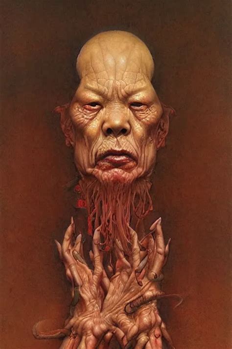 A Portrait Of Fu Lu Shou By Wayne Barlowe Gustav Stable Diffusion