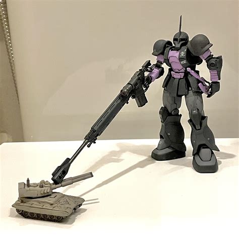 Hg Zaku 1 Commander Type Custom Black Tristan Colors It Has A