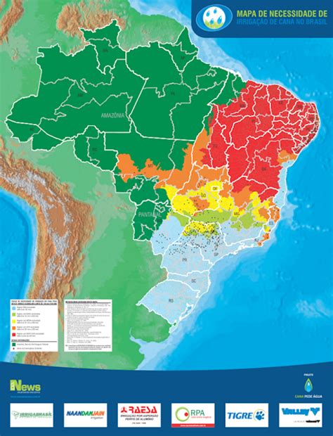 F Rum Agricultura Irrigada Mapa De Necessidade De Irriga O De Cana No