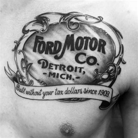 60 Ford Tattoos For Men Automotive Design Ideas