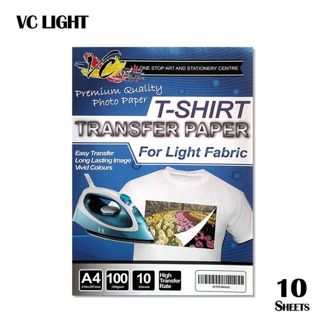 Craft.E Inkjet Printable T-Shirt Transfer Paper for Light/Dark Fabric