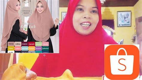 Shopee Haul Unboxing Review Kerudung Khimar Murah Meriah Youtube