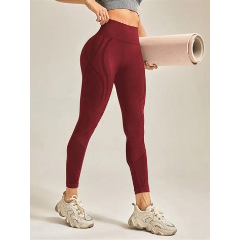 Calças De Yoga Leggings Esportivos Mulheres Sem Costura Cintura Alta