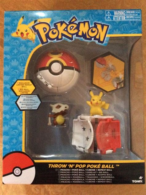 Pokemon Throw N Pop Pokeball Pikachu Poke Ball Cubone Repeat