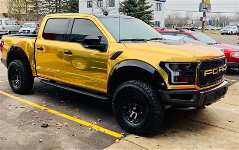 Chrome Gold 2019 Raptor Auto Service Vinyl Wrap Raptor