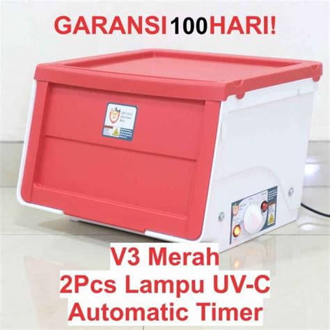 Promo UV C Box Sterilisasi 2 Lampu TUV Otomatis Kotak Sterilizer V3