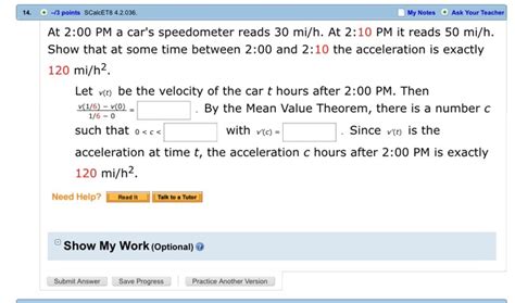 Solved 14 3 Points SCalcET8 4 2 036 My Notes Ask Your Chegg