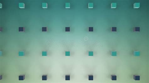 Moving 3d Cubes On Green Background Stock Video Video Of Abstract