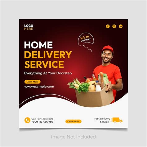 Premium Vector Home Delivery Service And Fast Delivery Social Media