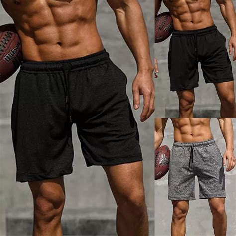 Fitness Hommes Short Gym Course Sports Travail Entra Nement Actif