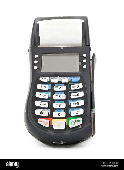 Credit Card Reader Is Isolated On White Stock Photo Alamy
