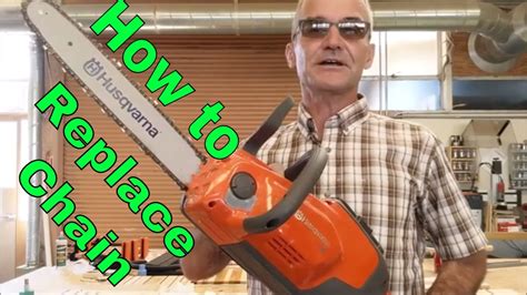 How To Replace The Chain On An Electric Chainsaw Husqvarna I Youtube