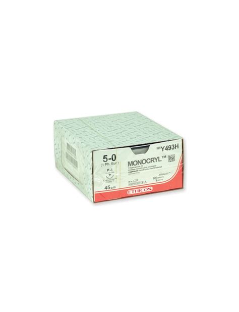 Ethicon Monocryl Absorbable Sutures Gauge 50 Needle 13 Mm