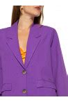 Blazer Linho Alfaiataria L Cecci Roxo Oqvestir