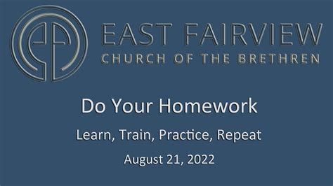 Learn Train Practice Do Your Home Work EFCOB 08 21 2022 YouTube