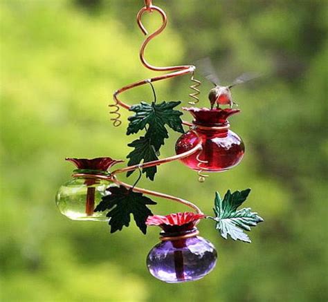 Hummingbird Feeders Grand Perry S Glass Copper Hummingbird Feeder