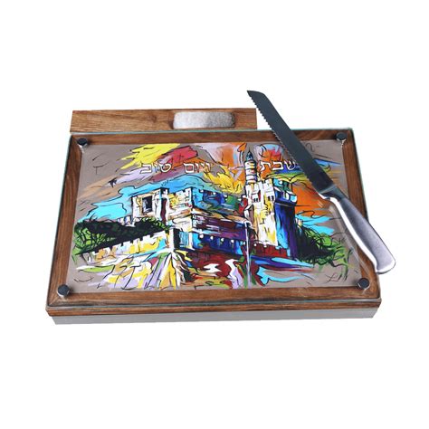 Set Stand And Knife For Challah Tower Of David” Art Collection David