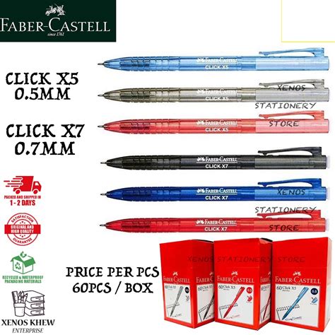 Pcs Faber Castell Click X Ball Pen Mm Click X Ball Pen