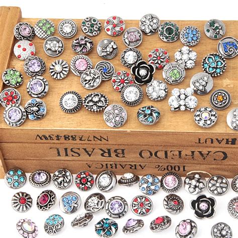 Wholesale Pcs Lot Mix Styles Colors Mm Small Button Snap Jewelry