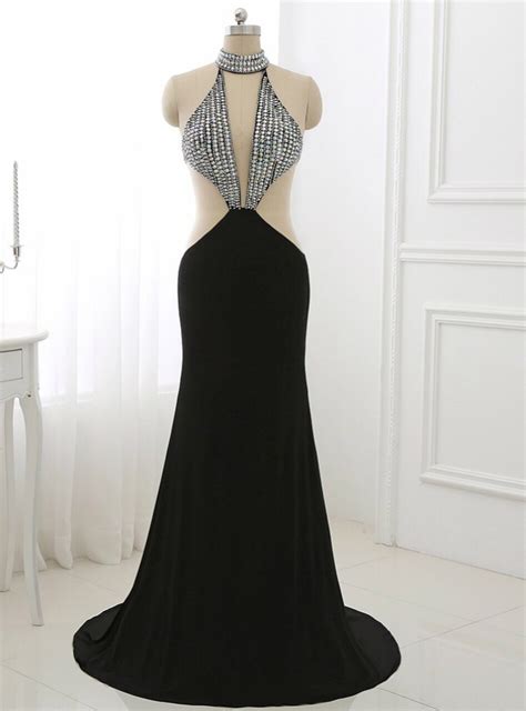 Sexy Mermaid Deep V Neck Backless Beading Prom Dresses Pl1467 On Luulla