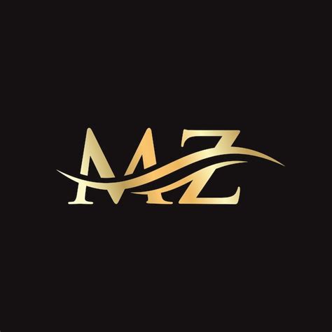 初期リンク文字mzロゴデザイン モダントレンディなモダン文字mzロゴデザインベクター プレミアムベクター