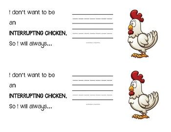 Interrupting Chicken Activities by Amy Willis | TPT