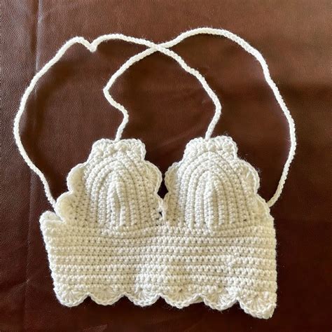 XXS XS Crochet Corset Top White Bikini Halter Crop Top Festivals Concerts Beach Shirt Extra