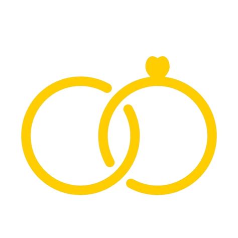 Icono De Anillo De Bodas Vector Premium