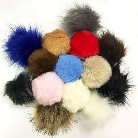 Balle De Pompon Moelleuse En Fausse Fourrure De Renard Pour Chapeau