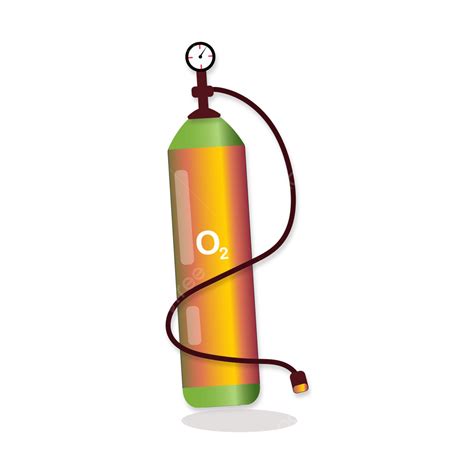 Oxygen Cylinder Clipart Transparent Background Hand Drawn Oxygen