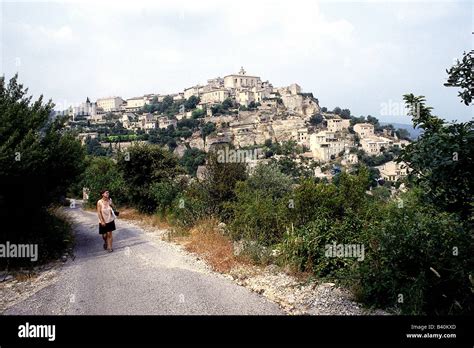 Geography Travel France Provence Vaucluse Gordes Scarp Of