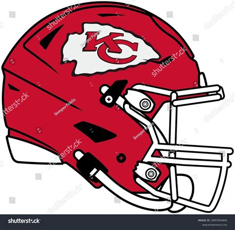 Red Modern Helmet Kansas City Chiefs Stock Vector (Royalty Free ...