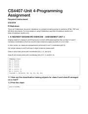 CS4407 Unit4 ProgrammingAssignment Pdf CS4407 Unit 4 Programming