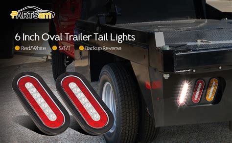 Amazon Partsam Pcs Inch Oval Truck Trailer Led Tail Stop