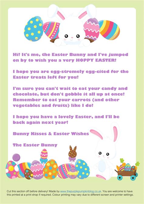 Free Printable Easter Bunny Letter Templates [pdf Word] Editable