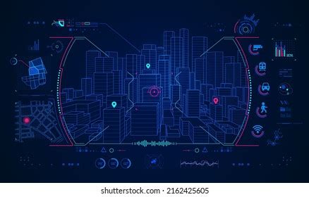 Concept Data Visualization Smart City Graphic Stock Vector (Royalty ...