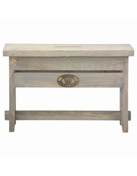 Tabouret à Outils En Bois L 38 9 X L 38 9 X H 25 3 Cm Gris