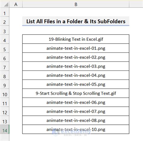 How To Use Excel Vba To List Files In A Folder Methods