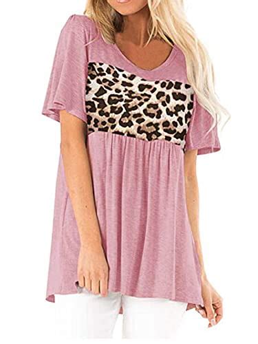 Avanova Women S Ruffle Peplum Top Leopard Print Short Sleeve Color