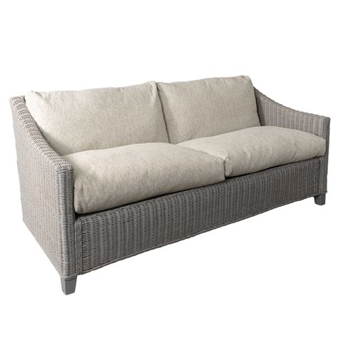 3 Seater Rattan Sofa - Grey - Spaces Furniture Hire