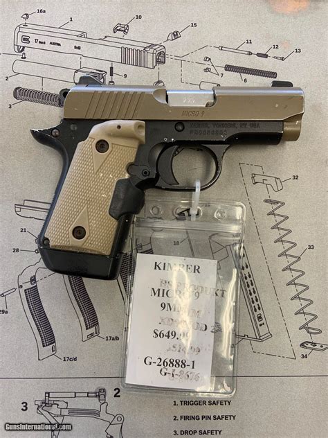 Kimber Kimber Micro 9 Two Tone Pistol 9mm 9mm Luger 9x19 Para